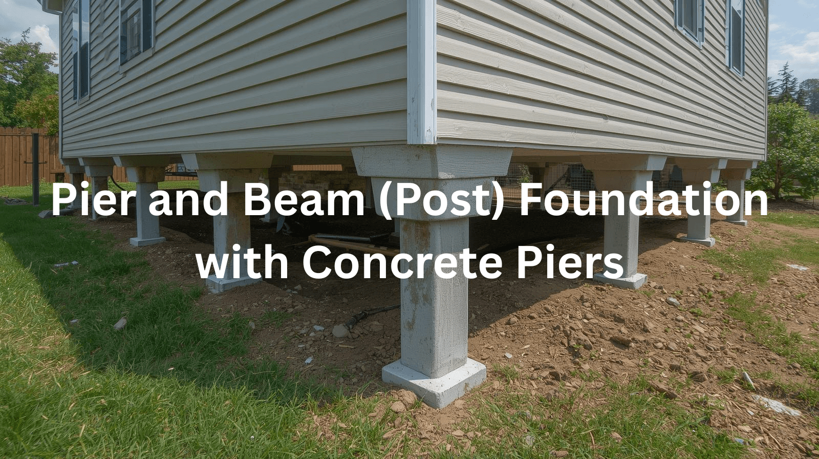 Pier and Beam (Post) Foundation with Concrete Piers