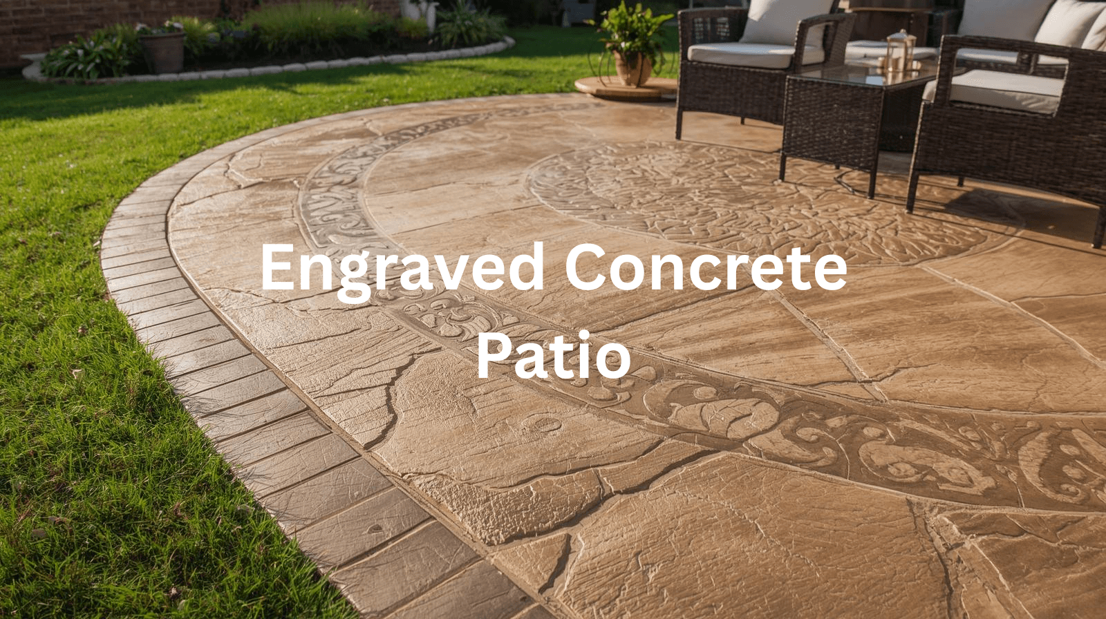 engraved concrete patio bakersfield