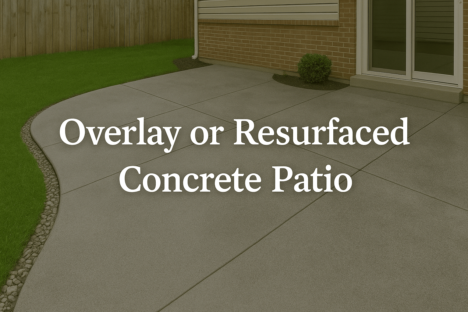 overlay or resurfaced concrete patio bakersfield