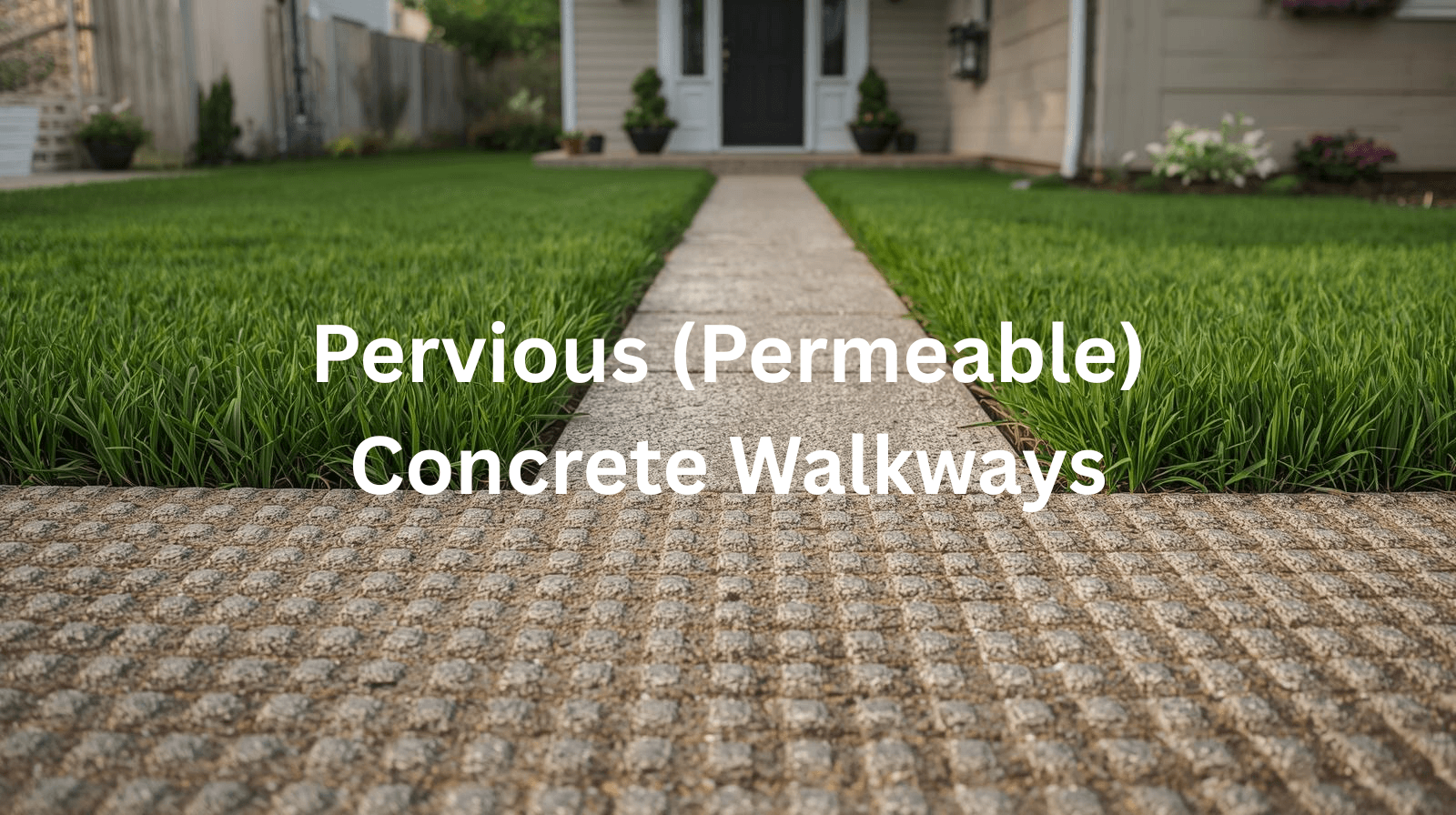 pervious (permeable) concrete walkways