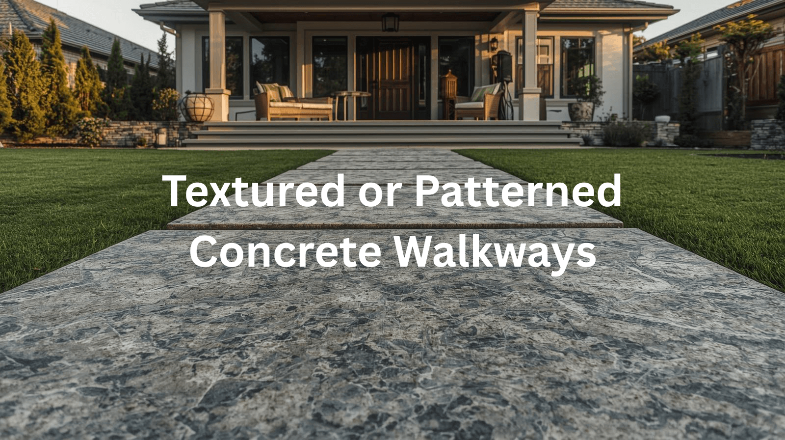 textured or patterned concrete walkways in bakersfield